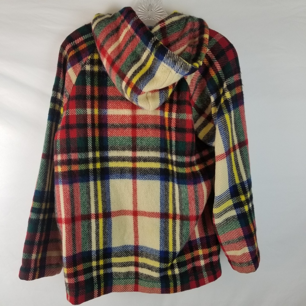 Vintage Men's Plaid Zip Up Scottish Tartan Hooded - Picture 7 of 8